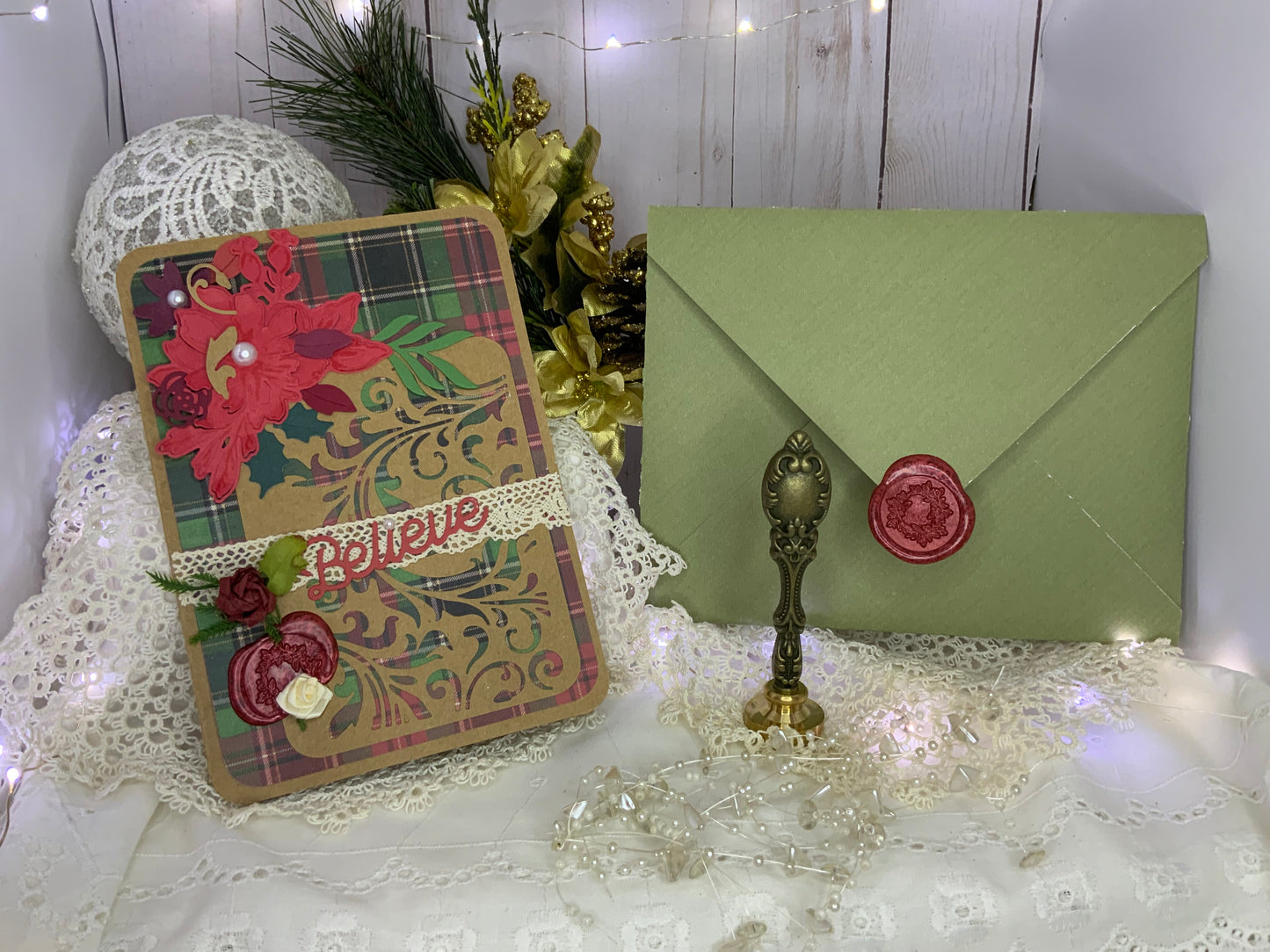 Handmade Vintage Christmas Card