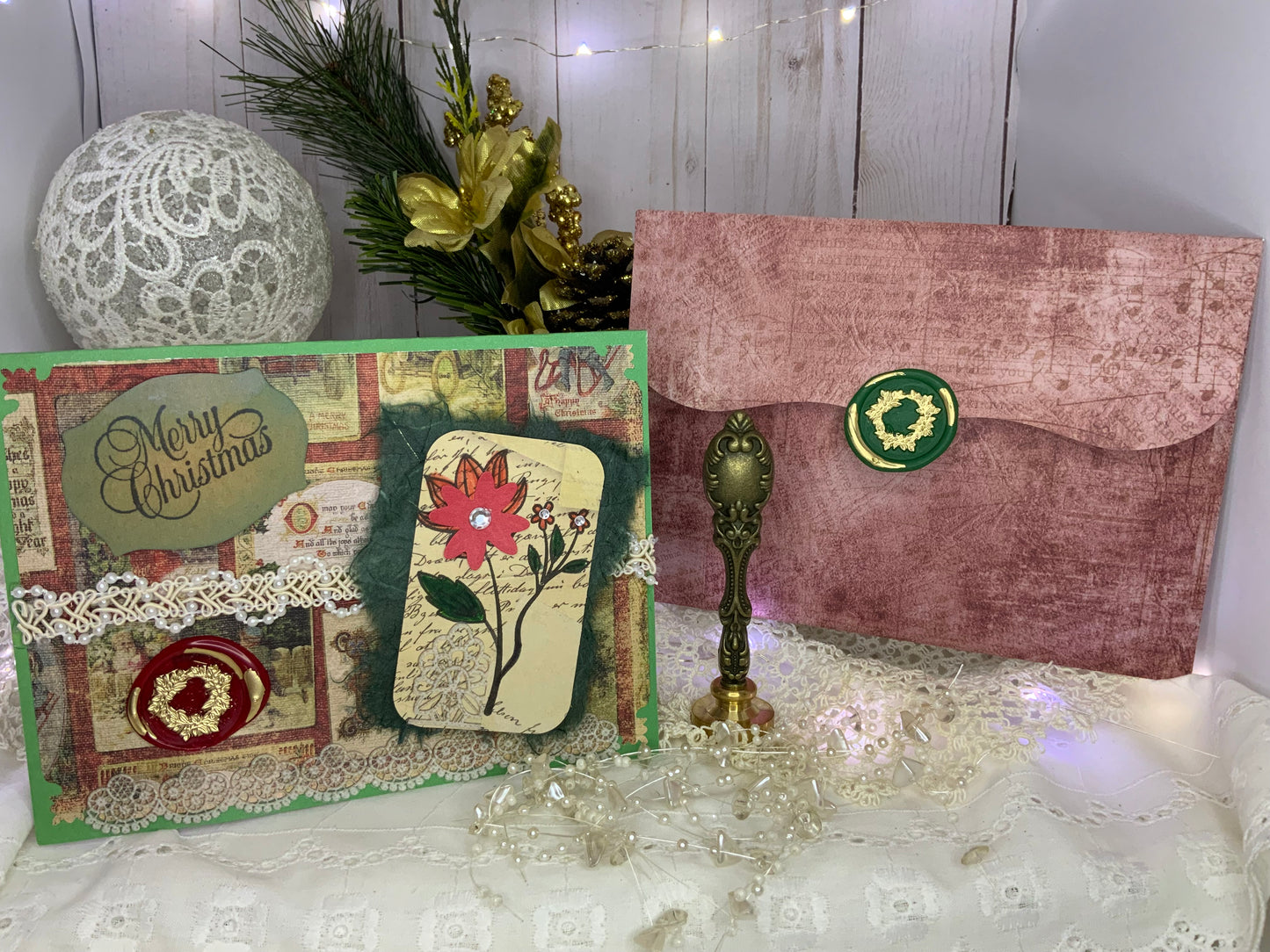 Handmade Vintage Christmas Card